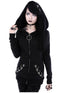 Women's Casual Hoodie - Solid Colored Black XXXL - menochic